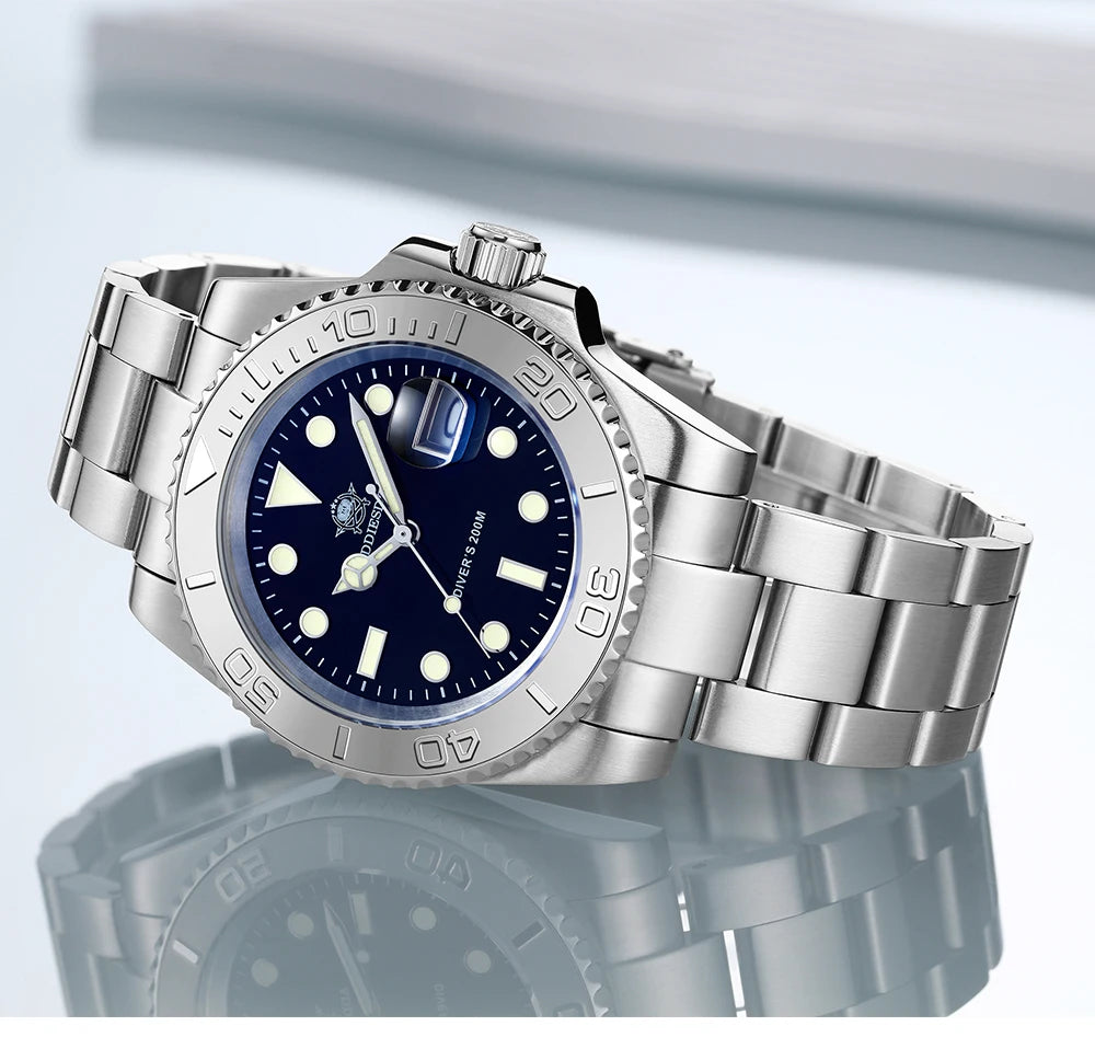 ADDIESDIVE Luxurious Men's Analog Quartz Watch BGW9 Luminous 20 Bar Waterproof Men's Diving Stainless Steel Men Watches H3.