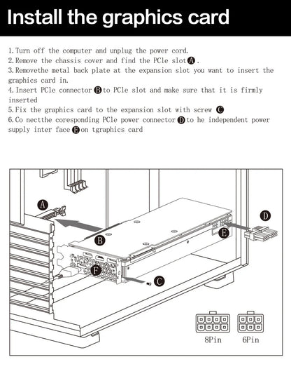 MLLSE AMD RX 580 8GB 2048SP Gaming Graphics Card GDDR5 256Bit PCI-E 3.0 ×16 8Pin Radeon GPU Rx 580 Video Card Placa De Video