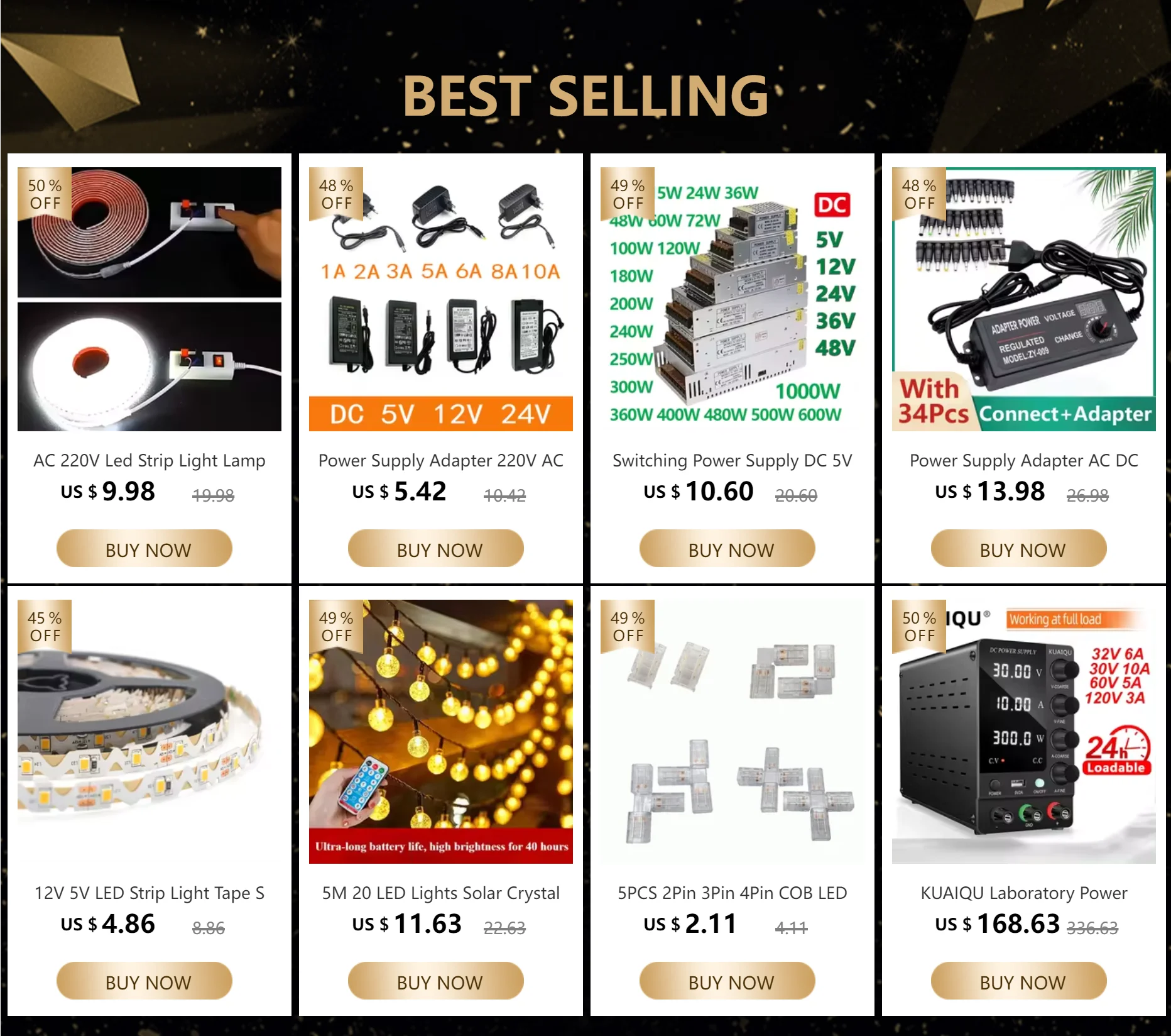 Power Supply Adapter 220V AC DC 5V 6V 8V 9V 10V 12V 13V 15V 24V Universal Charger 1A 2A 3A 5A 6A 8A 10A EU US For LED Driver.