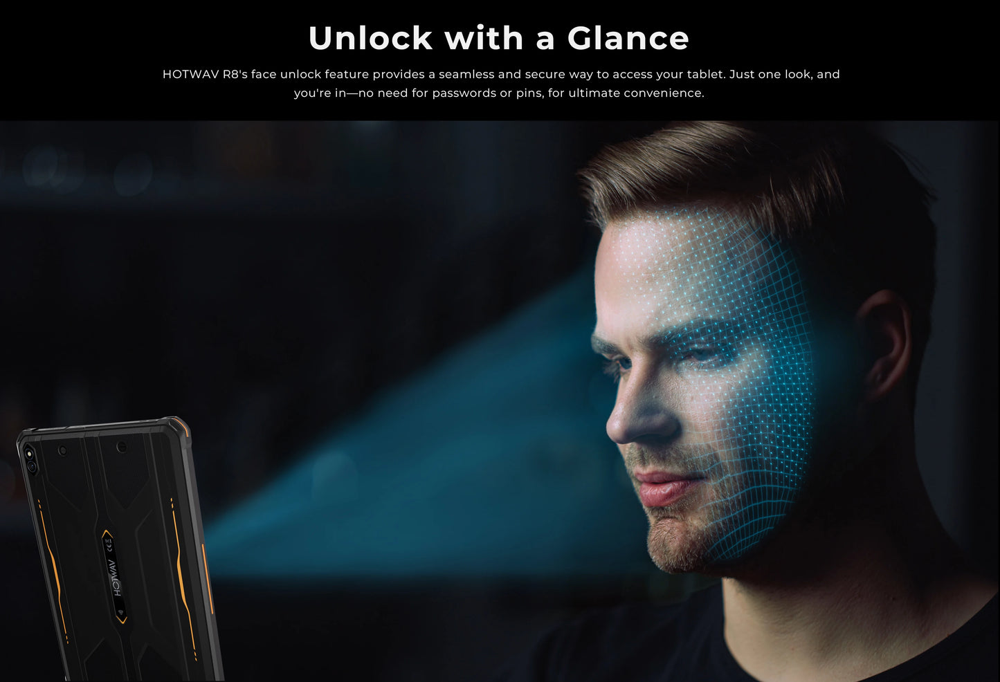 HOTWAV R8 Rugged Tablet 10.1'' HD+ Display 10800mAh Massive Battery Pad Android 14 OS Octa-core 4GB 128GB Tablet PC Global