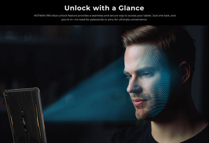 HOTWAV R8 Rugged Tablet 10.1'' HD+ Display 10800mAh Massive Battery Pad Android 14 OS Octa-core 4GB 128GB Tablet PC Global