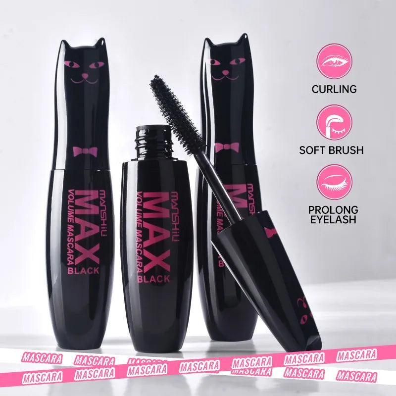 1PCS Fashion Original Max Volume Mascara Black Water-proof Curling And Thick Eye Eyelashes Makeup 4d Fiber Lash Mascara Beauty.