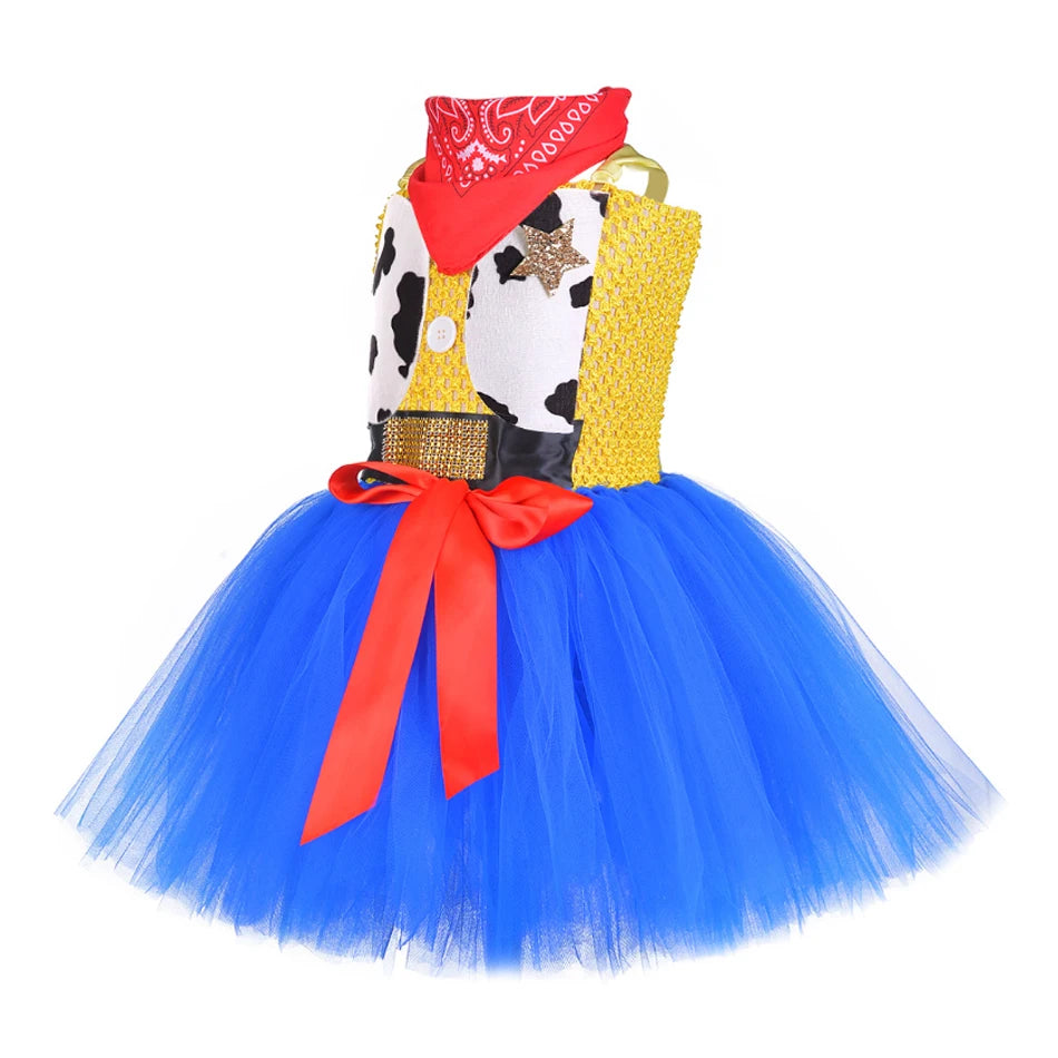 Woody Jessie Toy Story Cowboy Performance Kostüm Sets Mädchen Cartoon Tutu Kleid Kinder Disney Cosplay Karneval Party Kleidung.