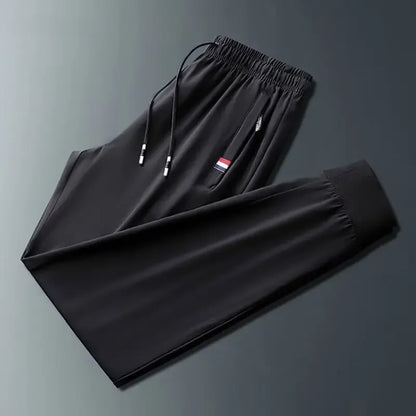 Straight-leg Casual Pants For Men Ice Silk Sports Trousers Youth Fashion Summer 2024 New Arrival Comfortable Loose Fit