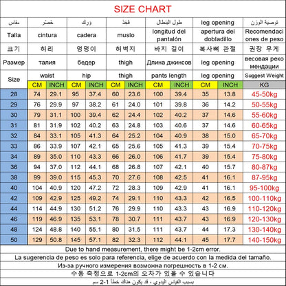 Herren-Jeanshose, große Größe 50, hochelastischer Denim-Stoff, große Hose für 45–150 kg, Jeans, Hombre, weites Bein, Pantalon Homme.