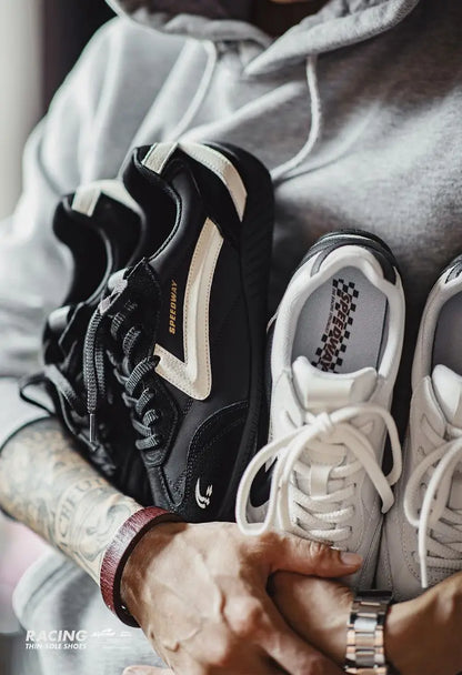 Maden Unisex Summer Vintage Patchwork Racing Shoes Breathable German Trainers Sneakers Thin Sole Casual Lace-Up Sporty Shoes.