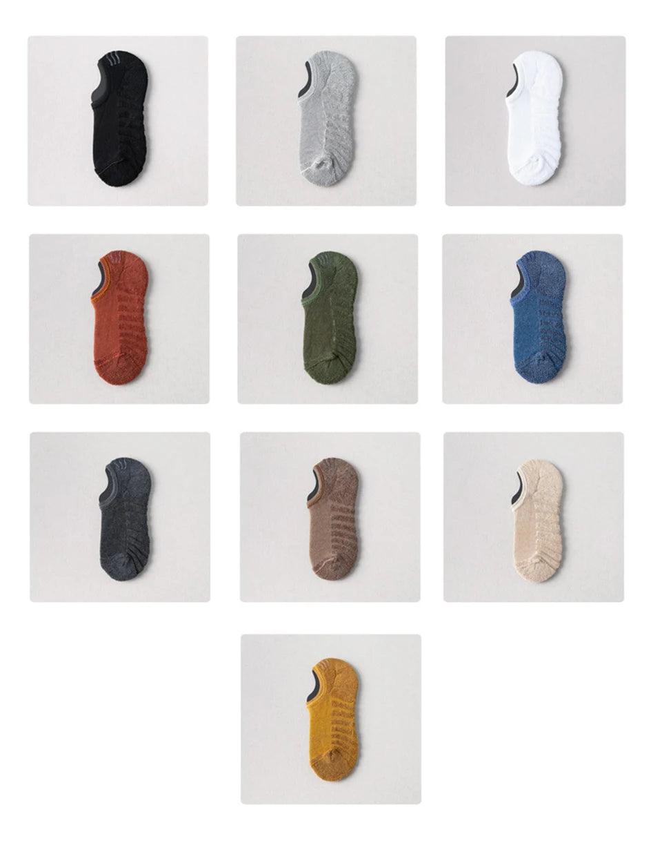 5 Pairs Men Short Socks Cotton High Quality Crew Ankle Casual Soft Low-Cut Non-Slip Breathable Summer Autumn 2022 Sock for Male.