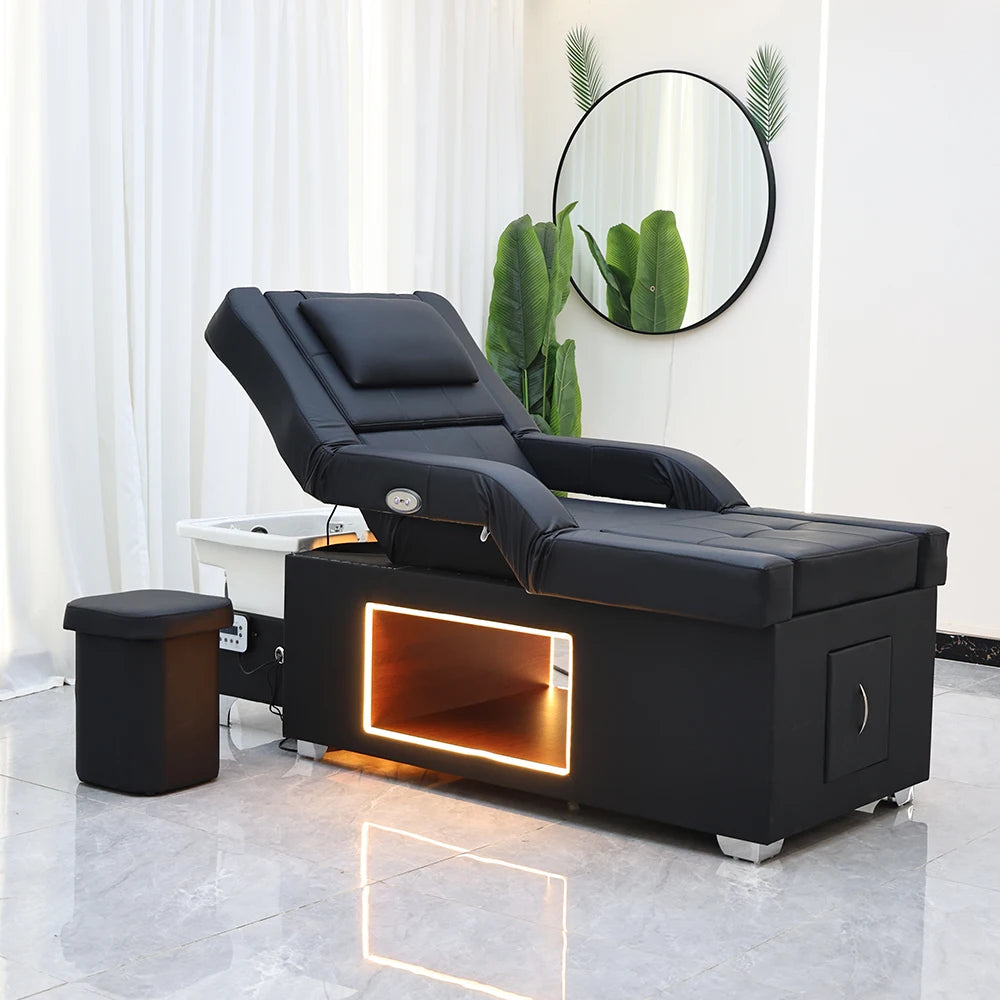 XinSheng Head SPA Salon Haarwaschbett Shampoo-Bett Thai-Massagetisch Barbershop Kommerzielle Möbel mit Fußbadbecken