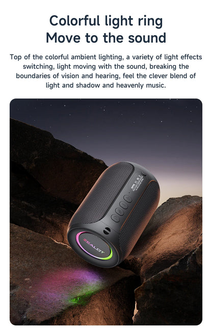 Zealot-S32PRO Powerful Bluetooth Speaker, Bass Wireless, LED Light, Outdoor Speakers, Subwoofer, Waterproof Sound Box Support.