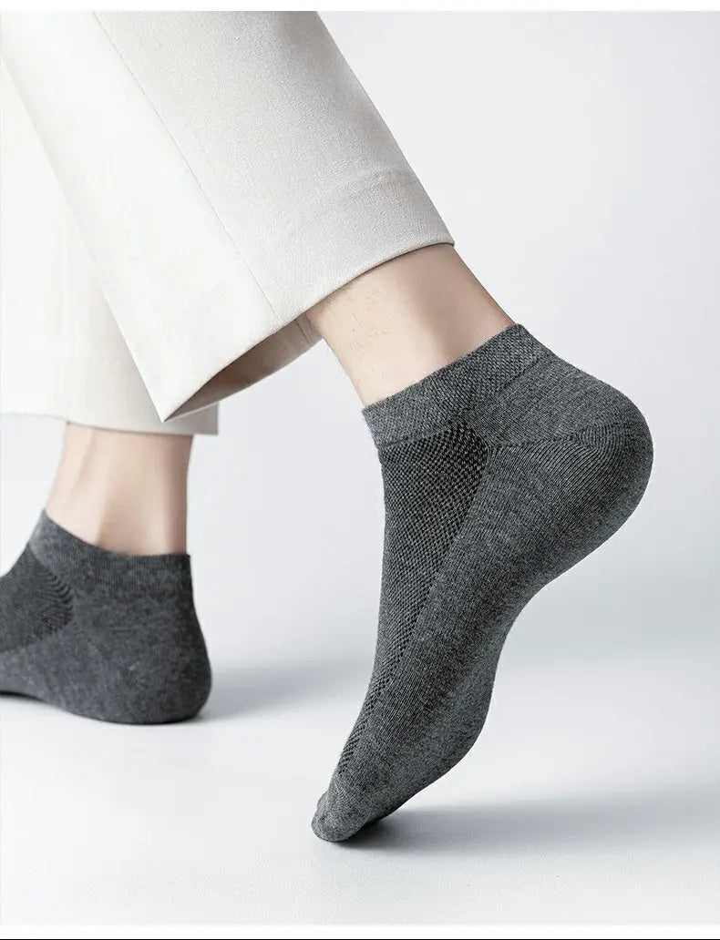 10 Pairs Men's Breathable Mesh Summer Short Socks, Sports Versatile Cotton Socks at Discount Price Sports and Casual Wear