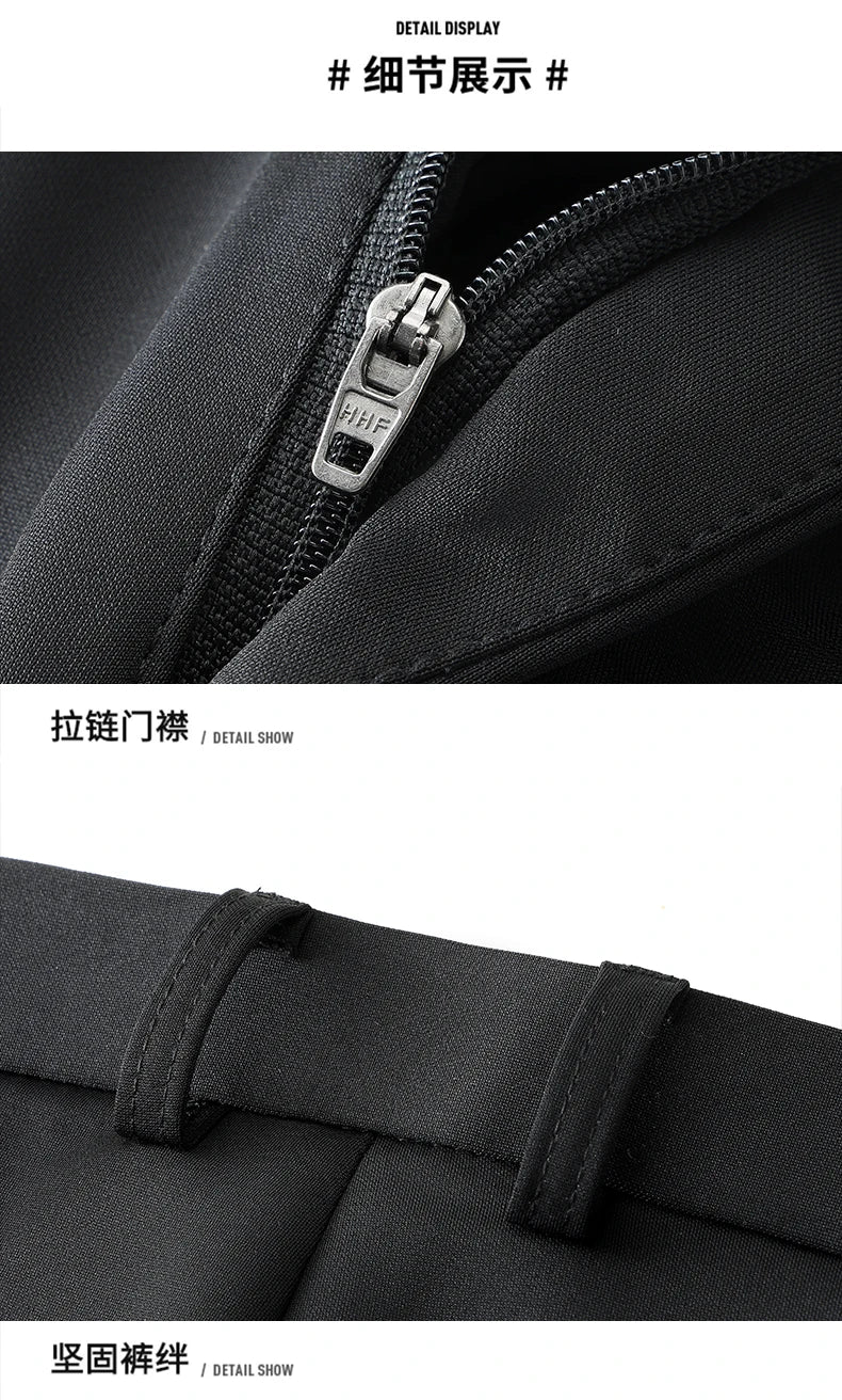 Top Quality New Brand Casual Fashion Long Pants Business Hight Stretch Straight Comfortable Korean Trousers Men Clothing