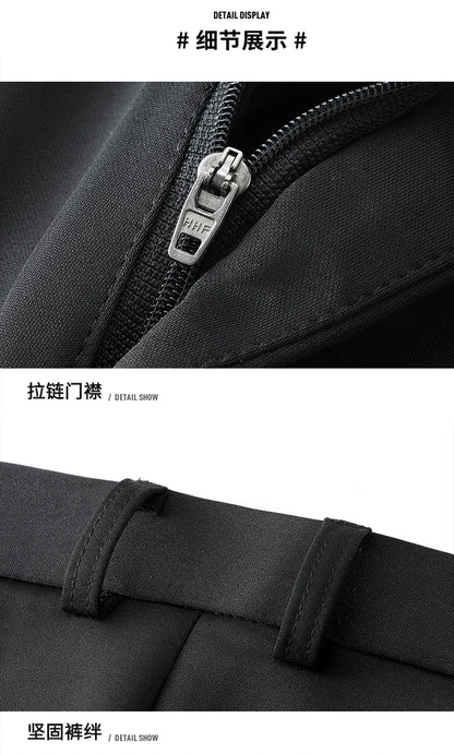 Top Quality New Brand Casual Fashion Long Pants Business Hight Stretch Straight Comfortable Korean Trousers Men Clothing