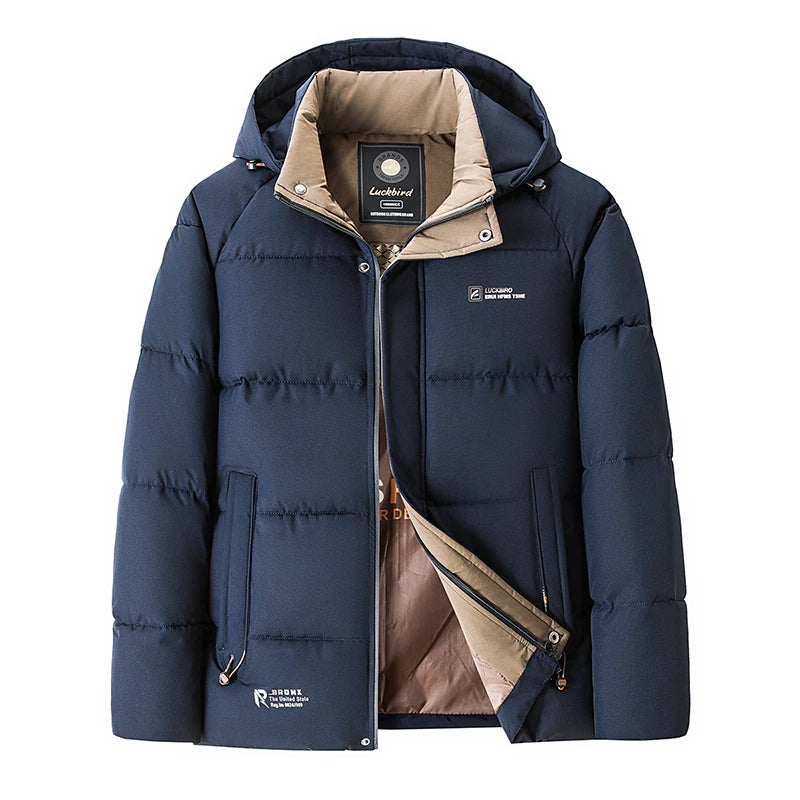 Top Grade Designer New Brand Men Parka Jacket Thick Casual Fashion Hooded Cropped Windbreaker Quilted Bubble Coats  Mens Clothes.