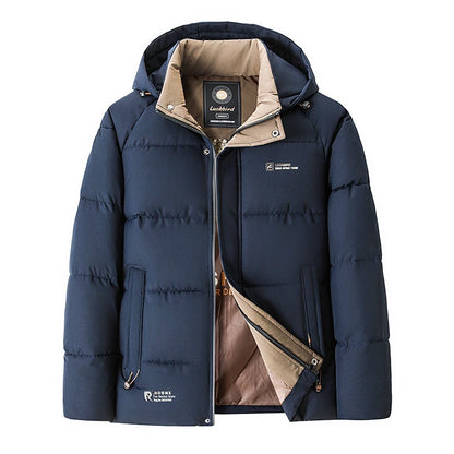 Top Grade Designer New Brand Men Parka Jacket Thick Casual Fashion Hooded Cropped Windbreaker Quilted Bubble Coats  Mens Clothes.