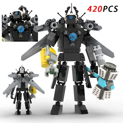 Moc Skibidi Toilet Action Figures builing blocks,Camerman Titan Speakerman Surveillance Man TVMan Boys Bricks Toys For Kids Gift