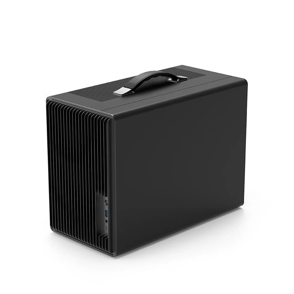 Power Train P40 MATX Mesh Case Handheld DIY Mini Compact ITX Type-c Desktop Game Computer Chassis Supports 350mm Graphics Card.