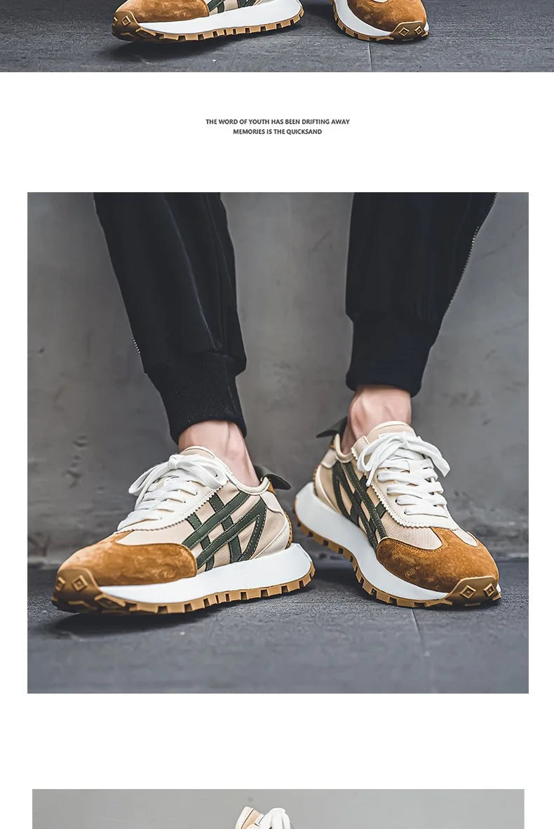 New men's trendy versatile casual sports shoes, men's thick-soled lightweight non-slip breathable trendy shoes кроссовки мужские.