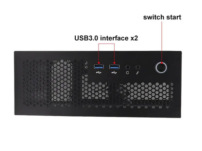 HTPC Computer Case Mini ITX Gaming PC Chassis Desktop Chassis USB3.0 Computer Case Home Computer Case Black and Silver.