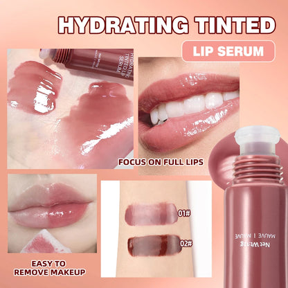 QIBEST Crystal Lip Balm Moisturizing Lip Gloss Oil Jelly Lipgloss Long Lasting Liquid Lipstick Hydrating Tinted Lip Serum Makeup.
