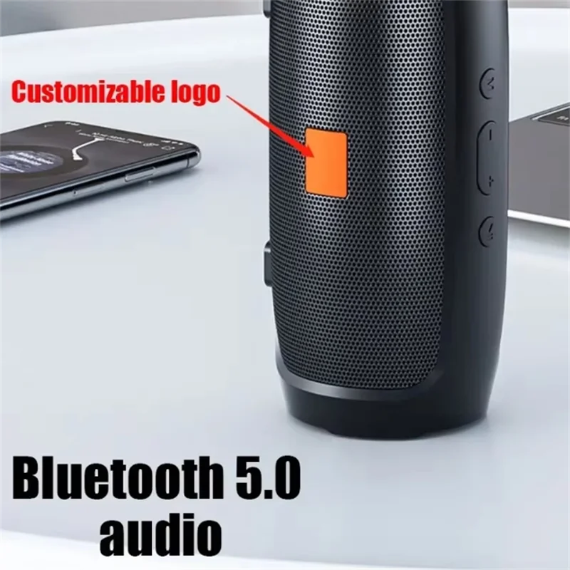 Portable Subwoofer Bluetooth Speakers Outdoor Stereo Surround Waterproof Loudspeaker Wireless Sound Box Support FM Radio TF Card.