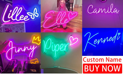 Custom Neon Sign Led Light Personalized Custom Logo Wall Decor Neon Sign For Store Wedding Happy Birthday Party Bar Neon Sign.