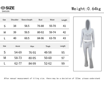 Apprabant Rib Knitted Two Piece Set Women Tracksuit Long Sleeve Zipper Hoodies Skinny Pants Sets Casual Solid Sweatshirt Suits.