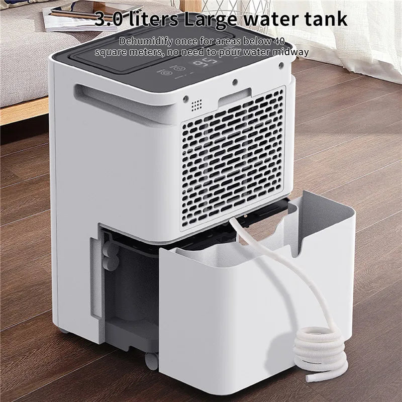 3.2L Household Dehumidifier Moisture Absorbent Desktop Air Dryer Drying Machine Electric Absorber Bedroom Kitchen LED Display.