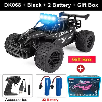 Remote Control Car RC Drift Racing 1:16 Vehicle Off Road Alloy 2.4G Radio High-Speed Trucks With LED Light Climbing Gift Kid Toy