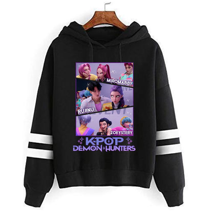Kpop Demon Hunters Anime Hoodie Woman Clothing Saja Boys Cosplay Cartoon Graphic Sweatshirts Y2k Daily Casual Hooded Pullovers.