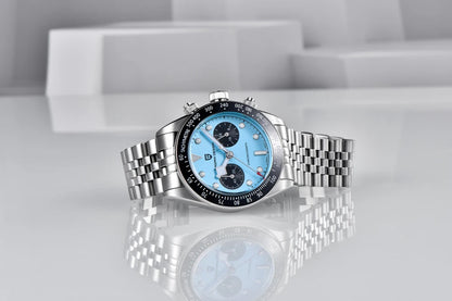 PAGANI DESIGN Men Watches New Pink BB Panda Dial Chronograph Fashion Luxury Quartz Watch For Men VK64 Movt Waterproof Watch 2025.