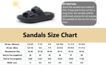 Asgard Summer Platform Sandals For Women Fashion Soft Cloud Beach Slippers With Double Buckle 2025 New Comfort EVA Flat Slides.