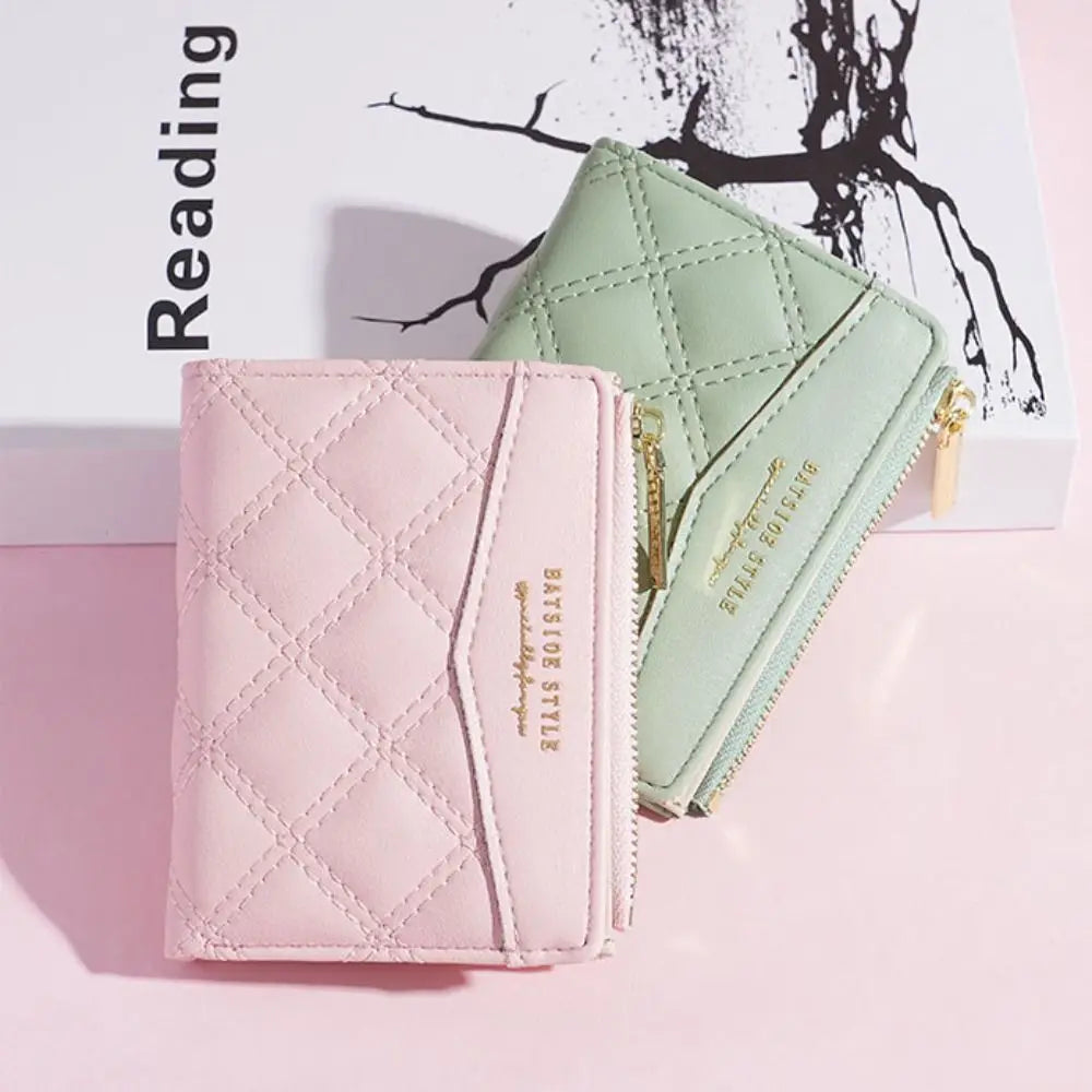New Embroidered Wallet for Women Ladies Coin Purses PU Leather Zipper Credit Card Holder Clutch Money Bag Pocket.