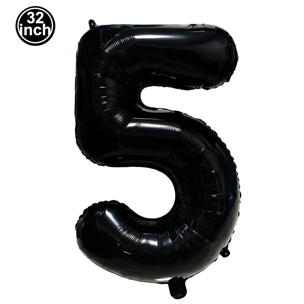 Blauer Ballon mit großen Zahlen, 32 Zoll, 0, 1, 2, 3, 4, 5, 6, 7, 8, 9, Geburtstag, Bachelorette-Luftballons, Figur, Golob-Party-Ballon-Dekoration.