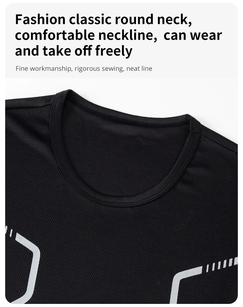 2/4/6 Pcs Plus Size Men's Quick-drying Short-sleeved Shorts Suit Men's Leisure Sports Running Fitness T-shirt Joker Shorts Teen.