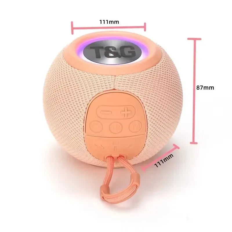 T&G TG337 Bluetooth Speaker Portable TWS Wireless Mini Bass Boombox LED Loudspeaker IPX7 Outdoor Music Player Support BT AUX FM.