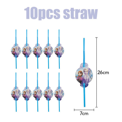 Disney gefroren Geburtstag Dekorationen Mädchen Papier Geschirr Teller Servietten Tassen Schnee königin Geburtstag Deko Hintergrund Luftballons Lieferungen