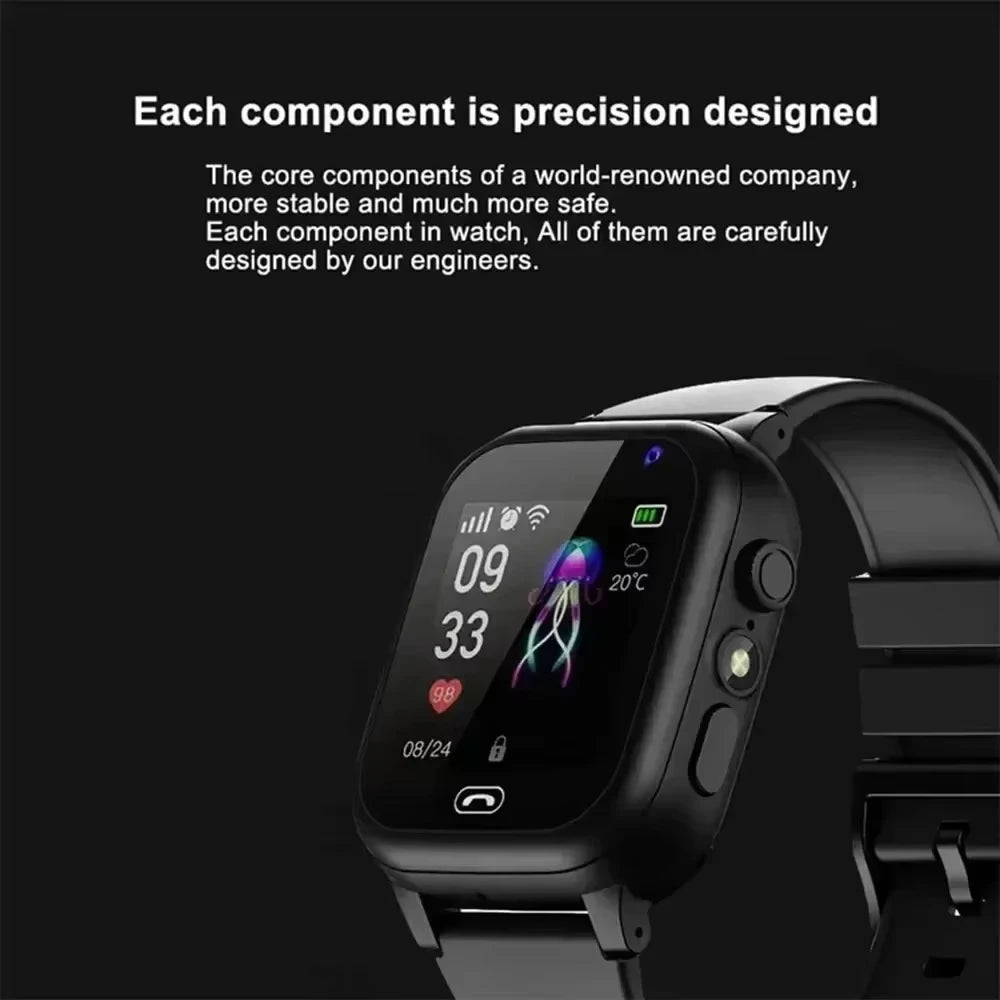 Xiaomi Kids 5G Smart Watch SOS GPS Location Video Call Sim Card Child Camera Waterproof Upgrade 2025For Boys Girls Add Earphone.