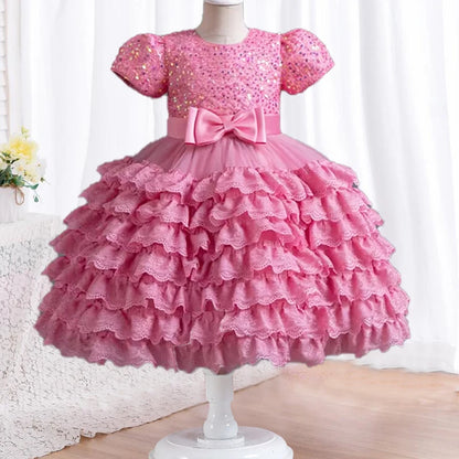 2023 Neue elegante Kleider für Mädchen, glänzendes Halloween-Performance-Kostüm, Geburtstagsparty-Kleid für 3–10 Jahre alte Mädchen.