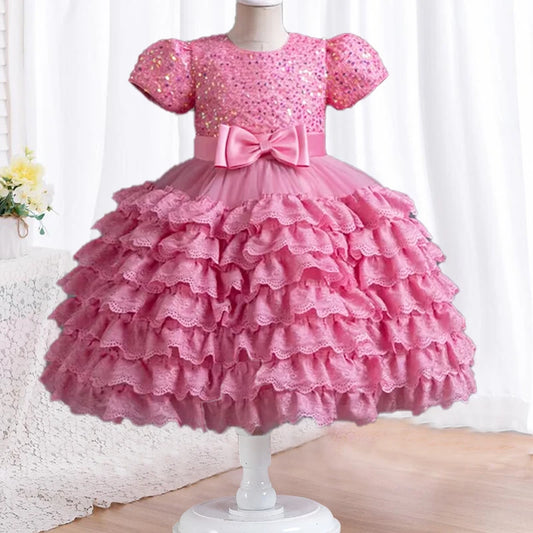 2023 Neue elegante Kleider für Mädchen, glänzendes Halloween-Performance-Kostüm, Geburtstagsparty-Kleid für 3–10 Jahre alte Mädchen.