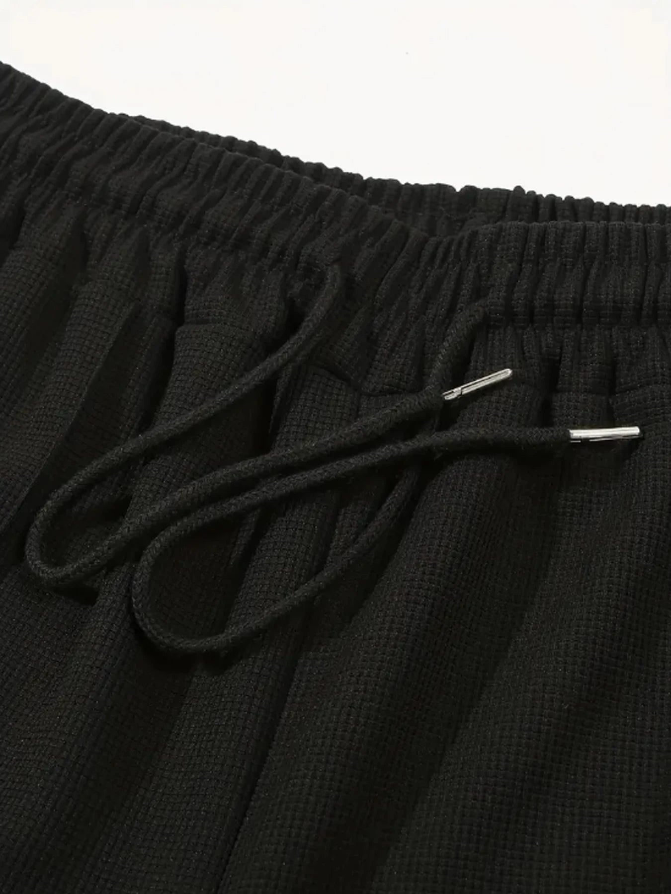 Mens Stylish Waffle Pants - Casual Sports Slim Fit with Adjustable Drawstring Secure Pockets for All Seasons - Perfect Outdoor.