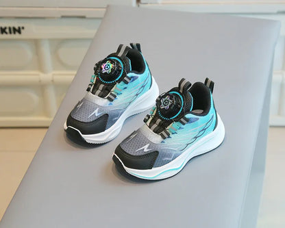 Tenis Child Shoe Casual Sneaker for Boy Kid Shoe for Girl Rotating Buttons Running Shoe for Girl Soft Sole Mesh Braeathable Shoe.