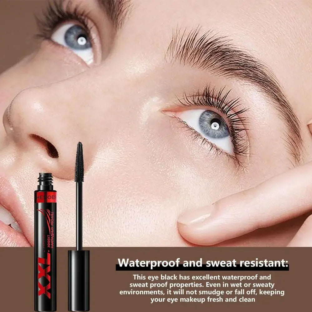 3D Mascara Waterproof Extra Volume Long -lasting Hyper-Curl Lengthening Eyelash Non-smudging Eyelashes Black Mascara Makeup.