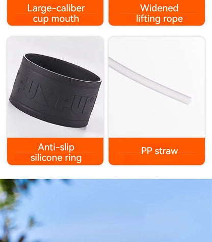 Portable Sports Water Cup For Men Tritan Material One Key Open Cover Fitness Cups High Temperature Seal Leakproof Kettle