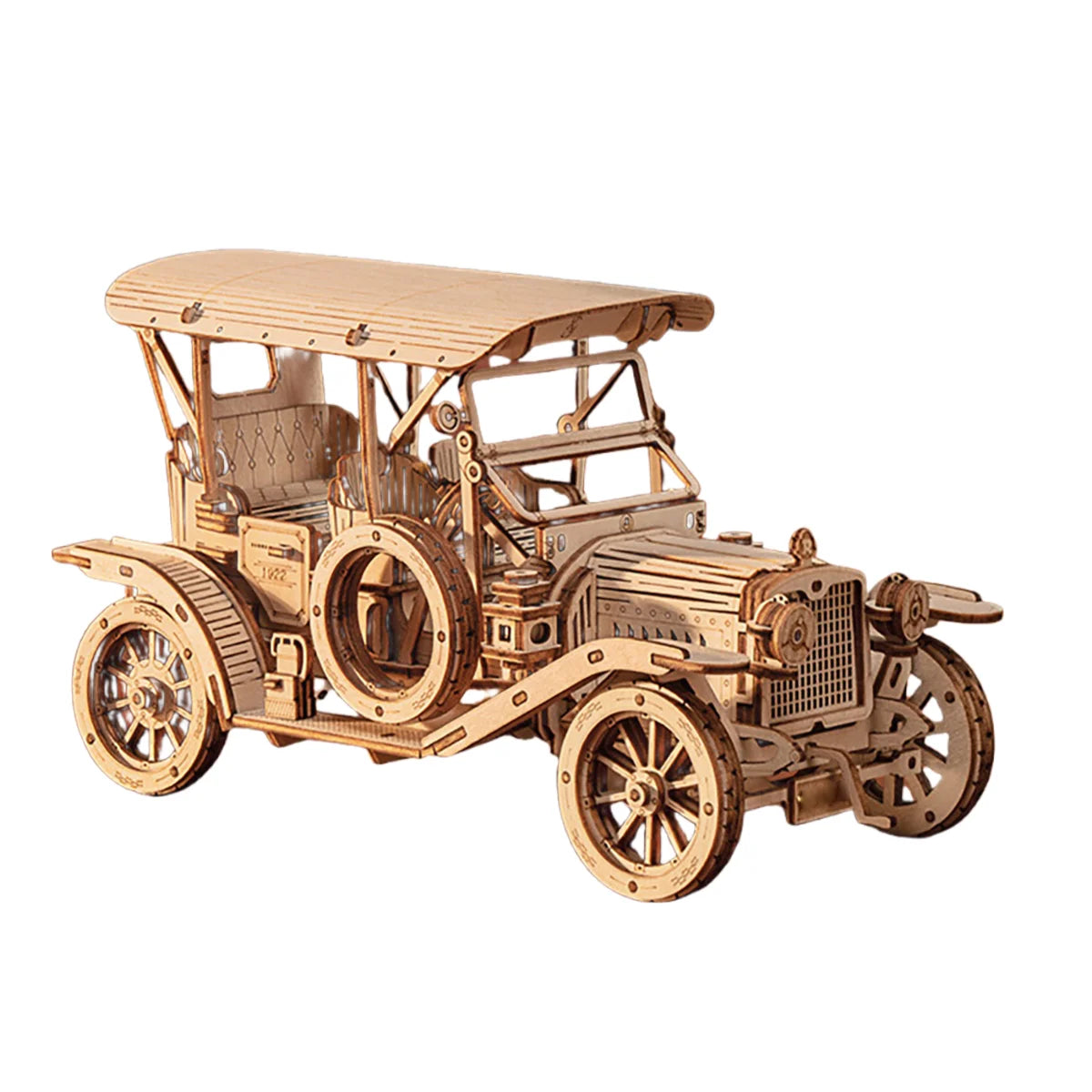 Classic Car 3D Car Wooden Puzzle Scale Model,DIY Model Kit, Handcraft Gift,Home Decoration,Mechanical Model Kit, Building Toy.