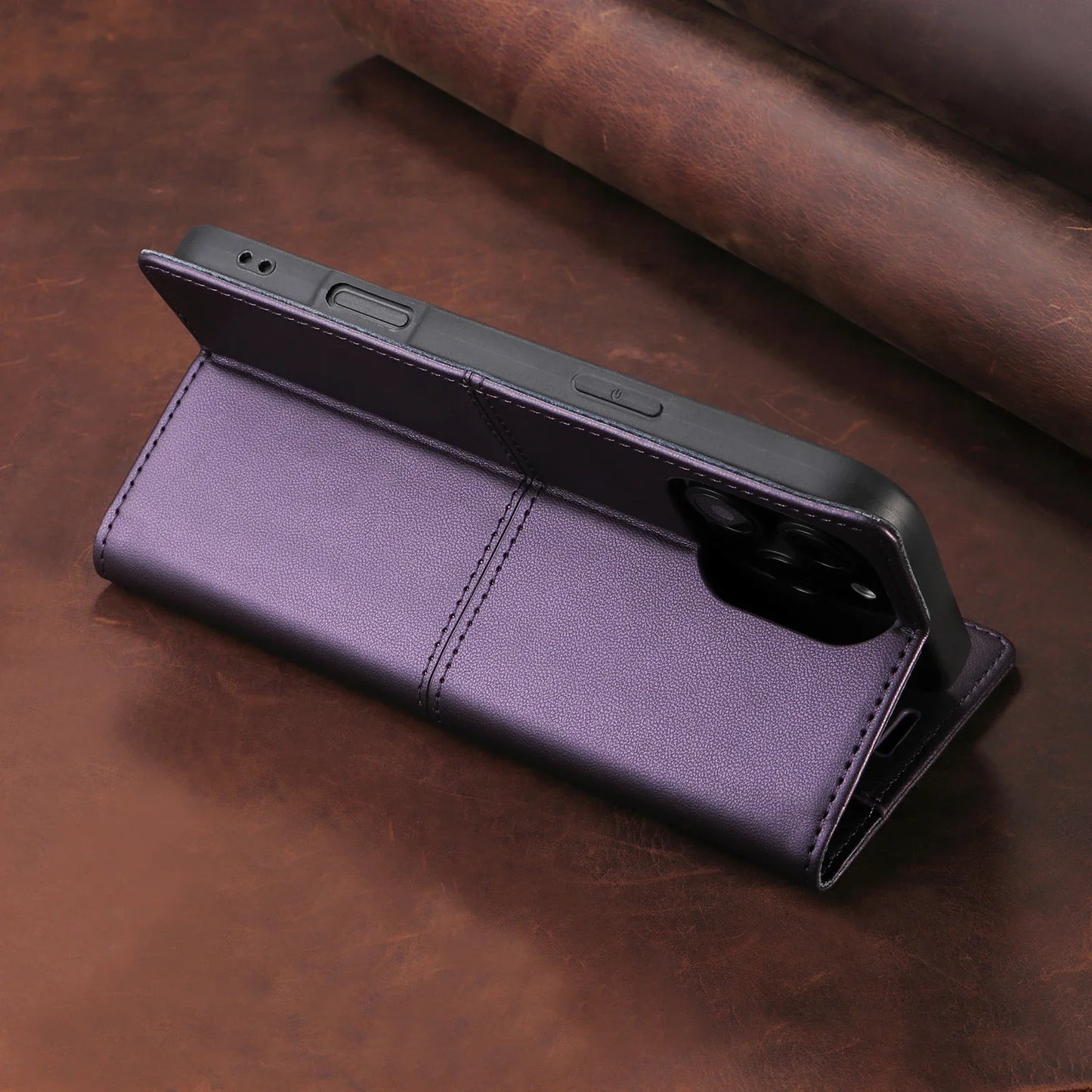 Leather Phone Case for Xiaomi Mi 14T 13T 12T 11T Pro Magnetic Flip Wallet for Mi Poco X7 X6 X5 F6 M6 Pro X3 F3 Card Wallet Cover.
