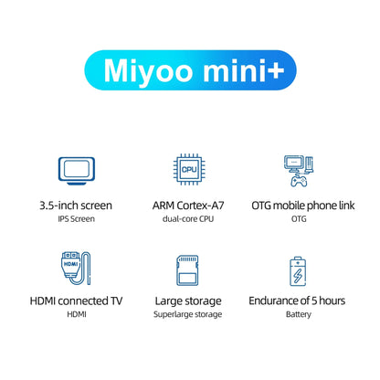 MIYOO Mini Plus Portable Retro Handheld Game Console V2 Mini+ 3.5 Inch IPS Screen Classic Video Game Console Linux System Gift.