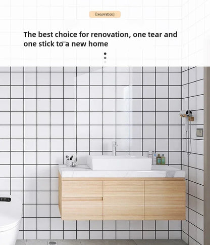 10/20/40PCS 30x30cm Self Adhesive Wallpaper Waterproof Tile Stickers FloorSticker for Kitchen Bathroom Ins Style Home Decor