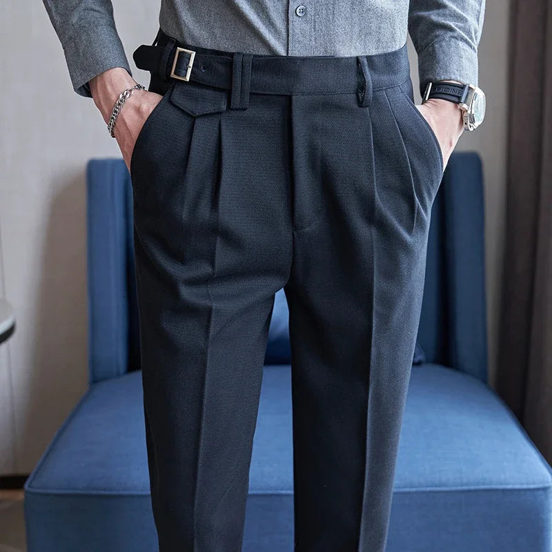 Navy Men's Suit Pants, White Black Trousers, Gray Khaki Pantalones Hombre Fashion Slim Male Pant, 28 29 30 31 32 33 34 36