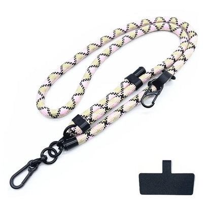 Phone Lanyard Adjustable 1 Cm Diameter Outdoor Universal Case Crossbody Shoulder Card Neck Cord Clip Hang Anti-lost Wrist Strap