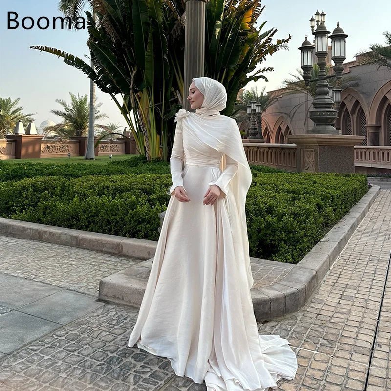 Booma A-Linie Abendkleider, formelle Partykleider für Damen, lange Falten, elegantes Abendkleid, Saudi-Arabien, individuell anpassbar, 2023.